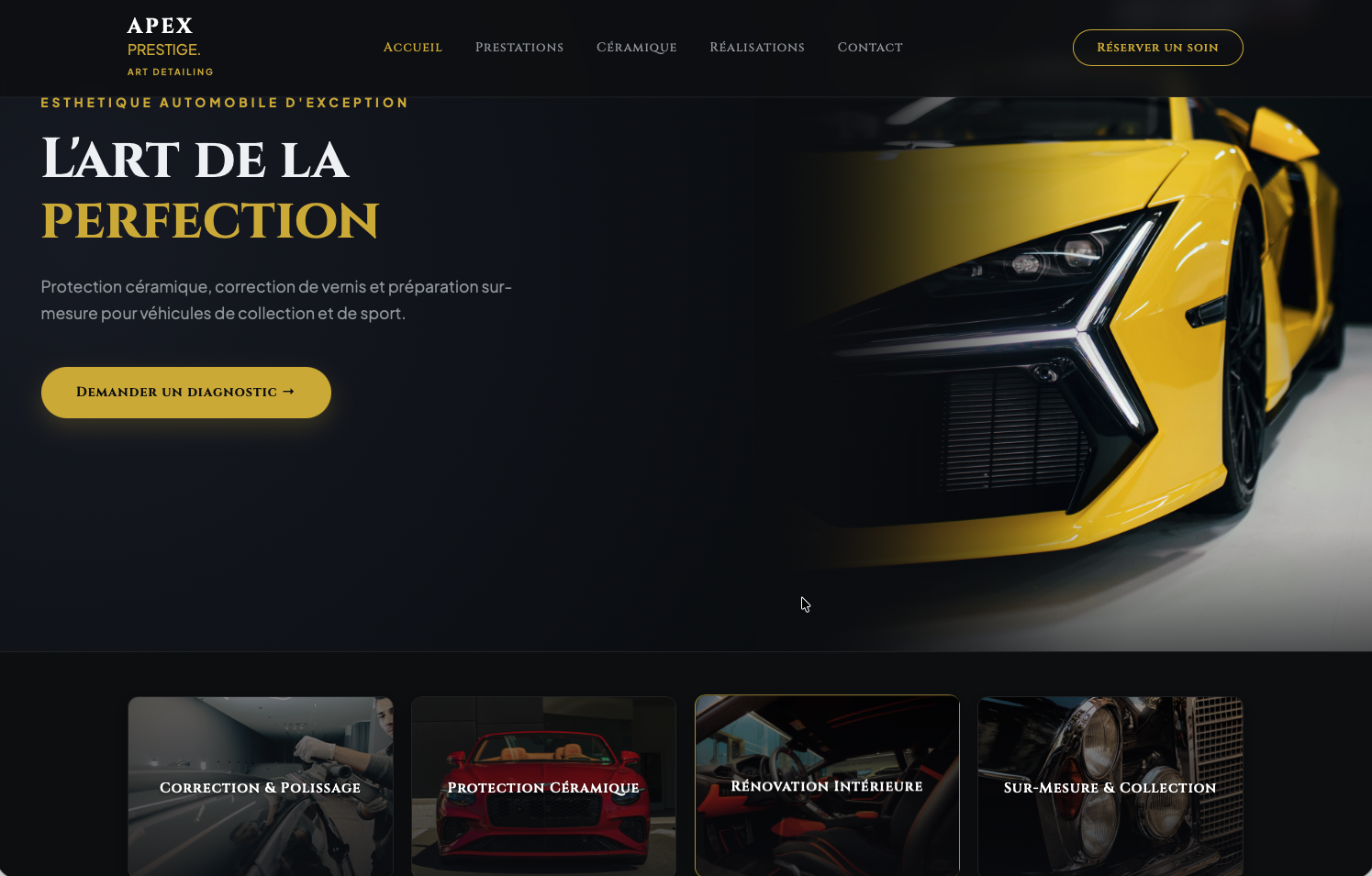 Modèle de site Vision Unique - Création Design